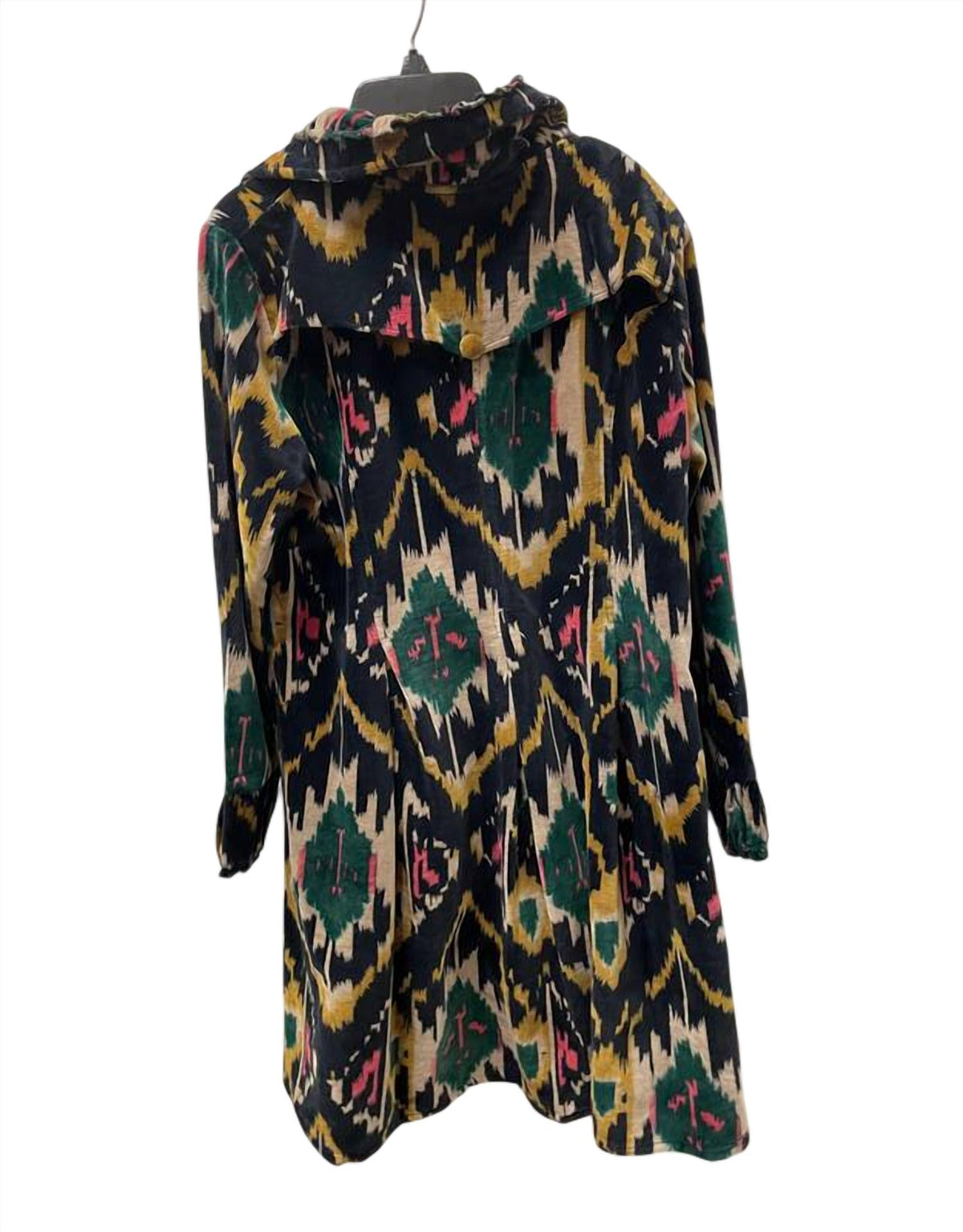 Paperlace - Women's Ikat Velvet Knee Length Jacket