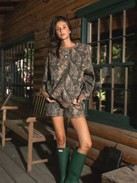 Tic Toc - Bayou Woodland Camo Lounge Fleece Sweatshirt