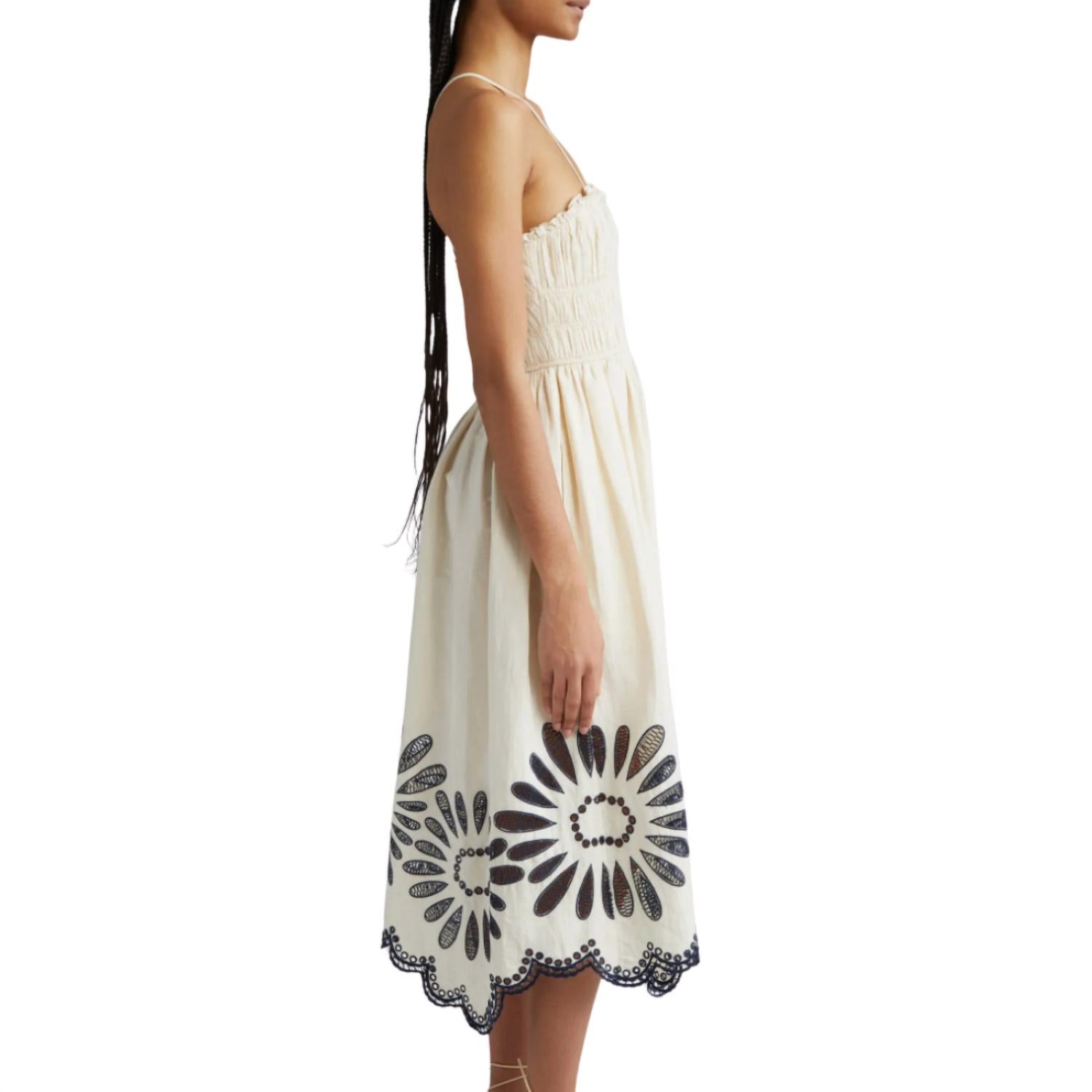 Ulla Johnson Women's Beatrice Dress in porcelain - women's dress - alternate view