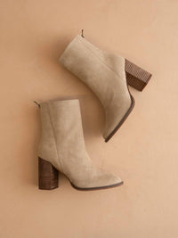 Oasis Society - Women's The Maxine Minimal Suede Heel Fall Bootie
