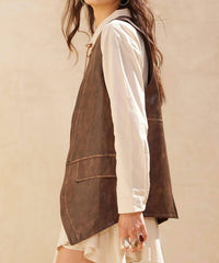 Promesa - Vegan Leather Snap-front Vest
