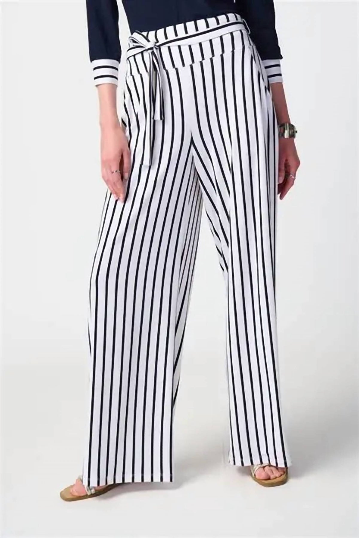 Joseph Ribkoff - Women's Striped Wide-leg Pants