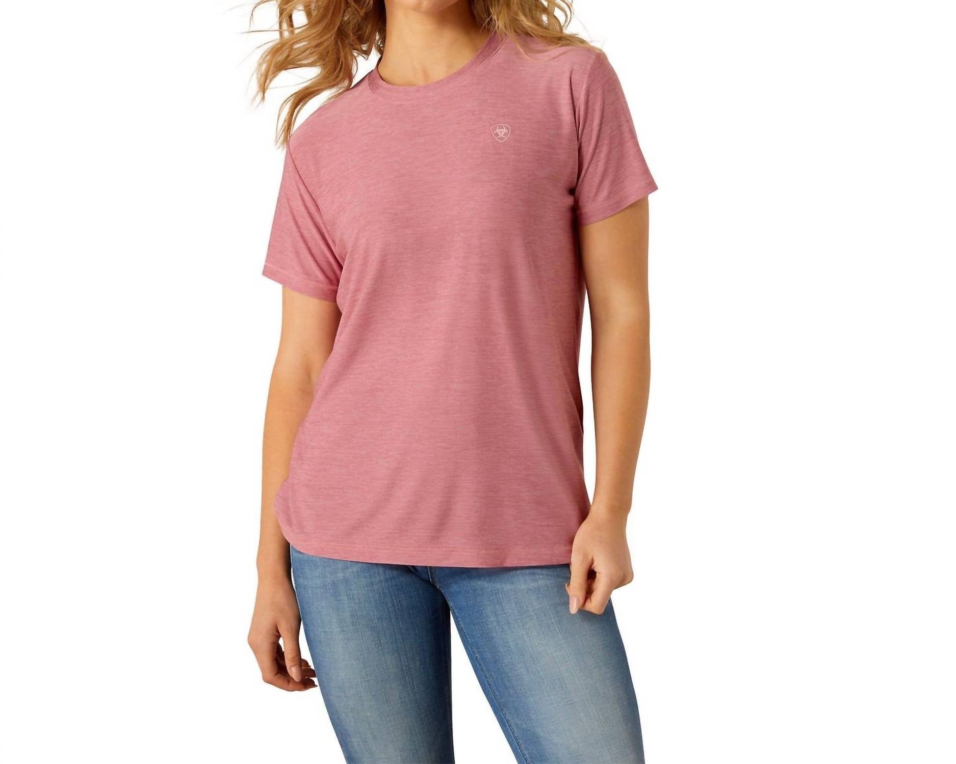 ARIAT Women's Laguna Logo Top in pink - women's t-shirt