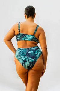 Fashion Szn Curve - Palm Print Bikini Set - Plus