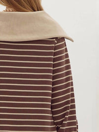 Entro - Ribbed Zip-up Collared Mini Dress