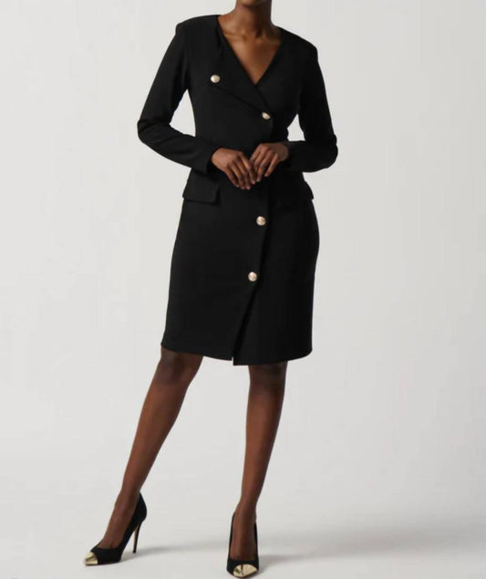 Joseph Ribkoff - Asymmetrical Silky Knit Blazer Dress