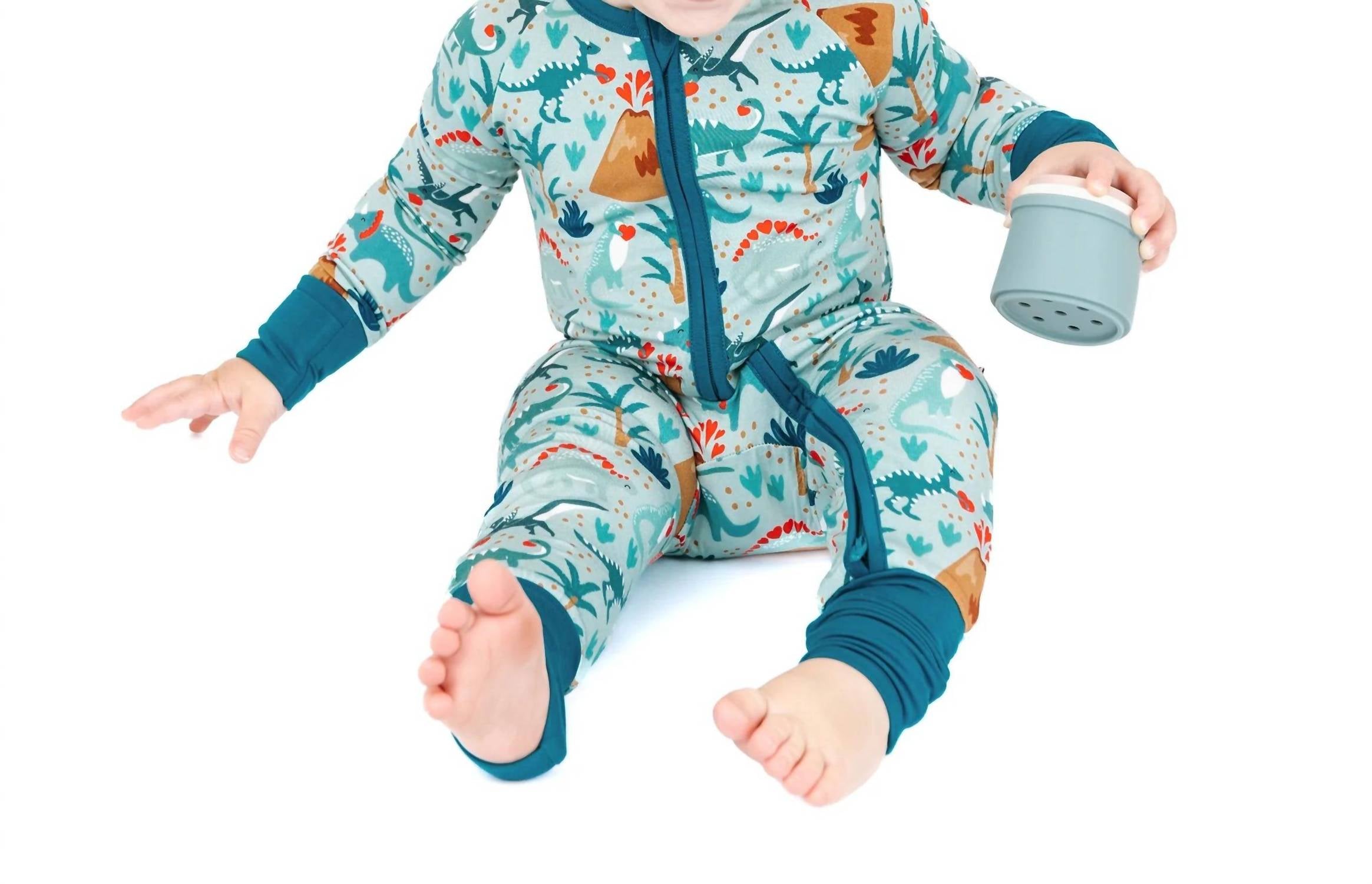 Emerson And Friends - Lovasaurus Bamboo Convertible Baby Pajamas