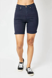 Judy Blue - Women's Cora Tummy Control Bermuda Shorts