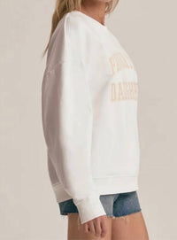Favorite Daughter Collegiate Sweatshirt in white - women's top - alternate view
