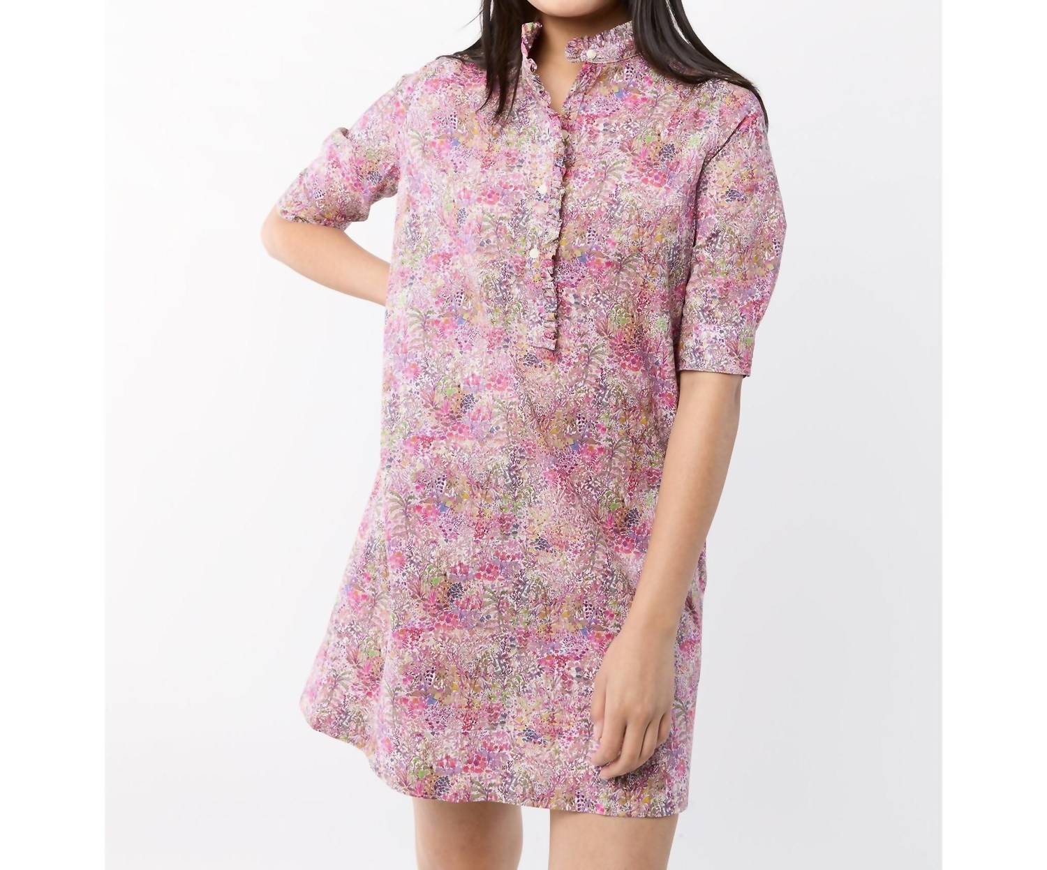 Ann Mashburn - Elbow Sleeve Frill Dress