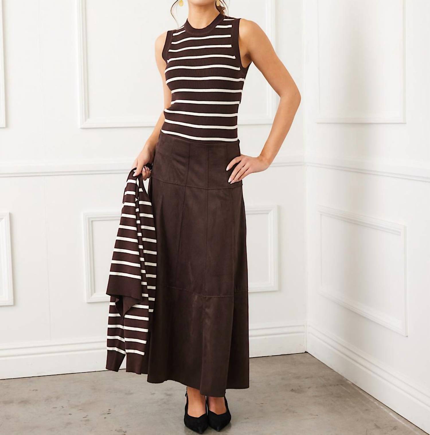 Karen Kane - Ribbed Stripe Sweater Tank