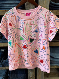 Queen Of Sparkles - Women's Groovy heart tee