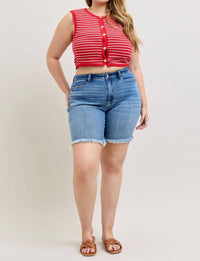 Judy Blue - High Waist Bermuda Denim Short