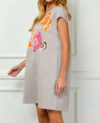 See And Be Seen - Flower Sequin Dress
