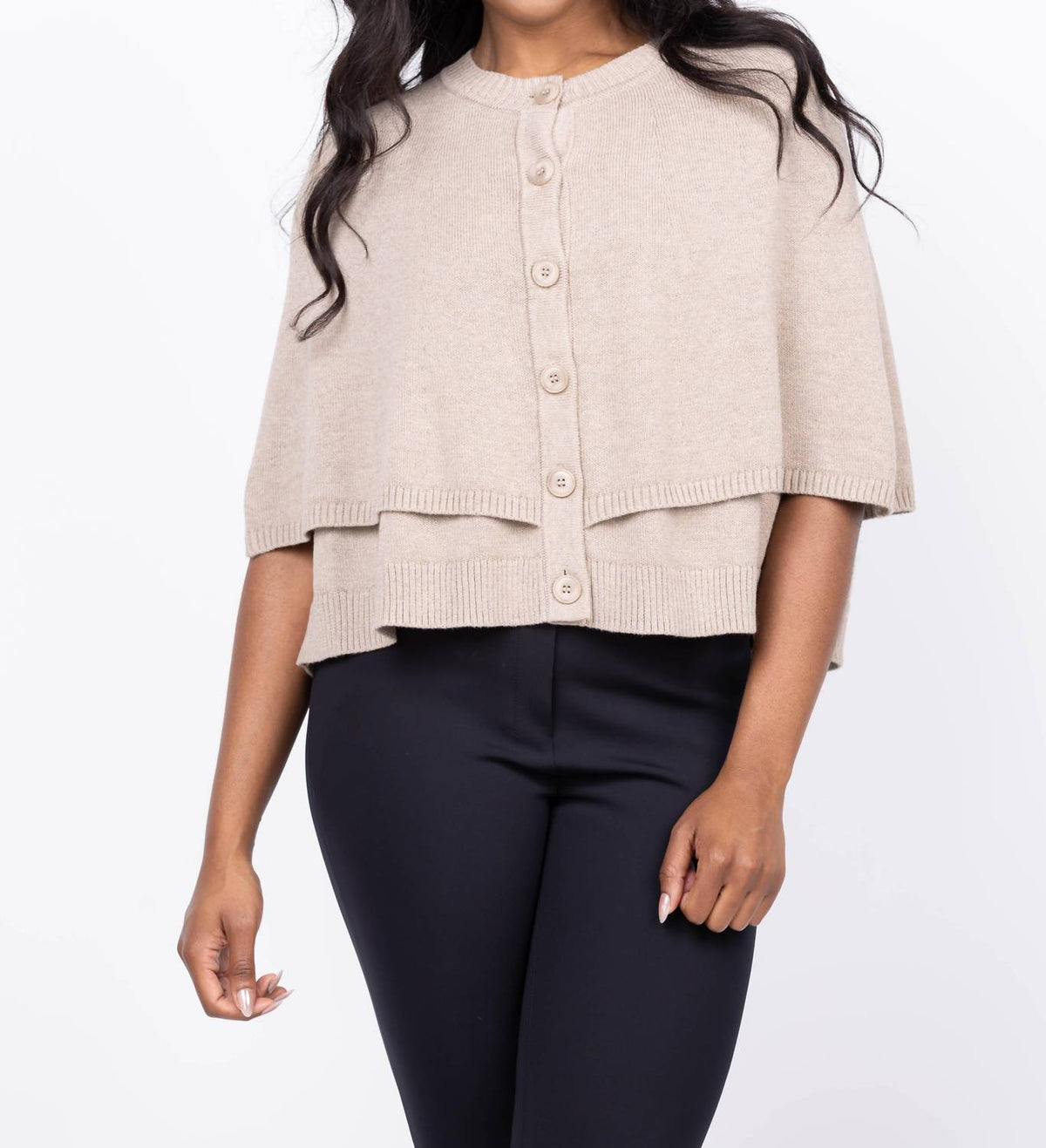 J. Society - Button Front Cape