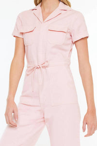KanCan Wide Leg Jumpsuit in blushing pink - women's pants - view 5