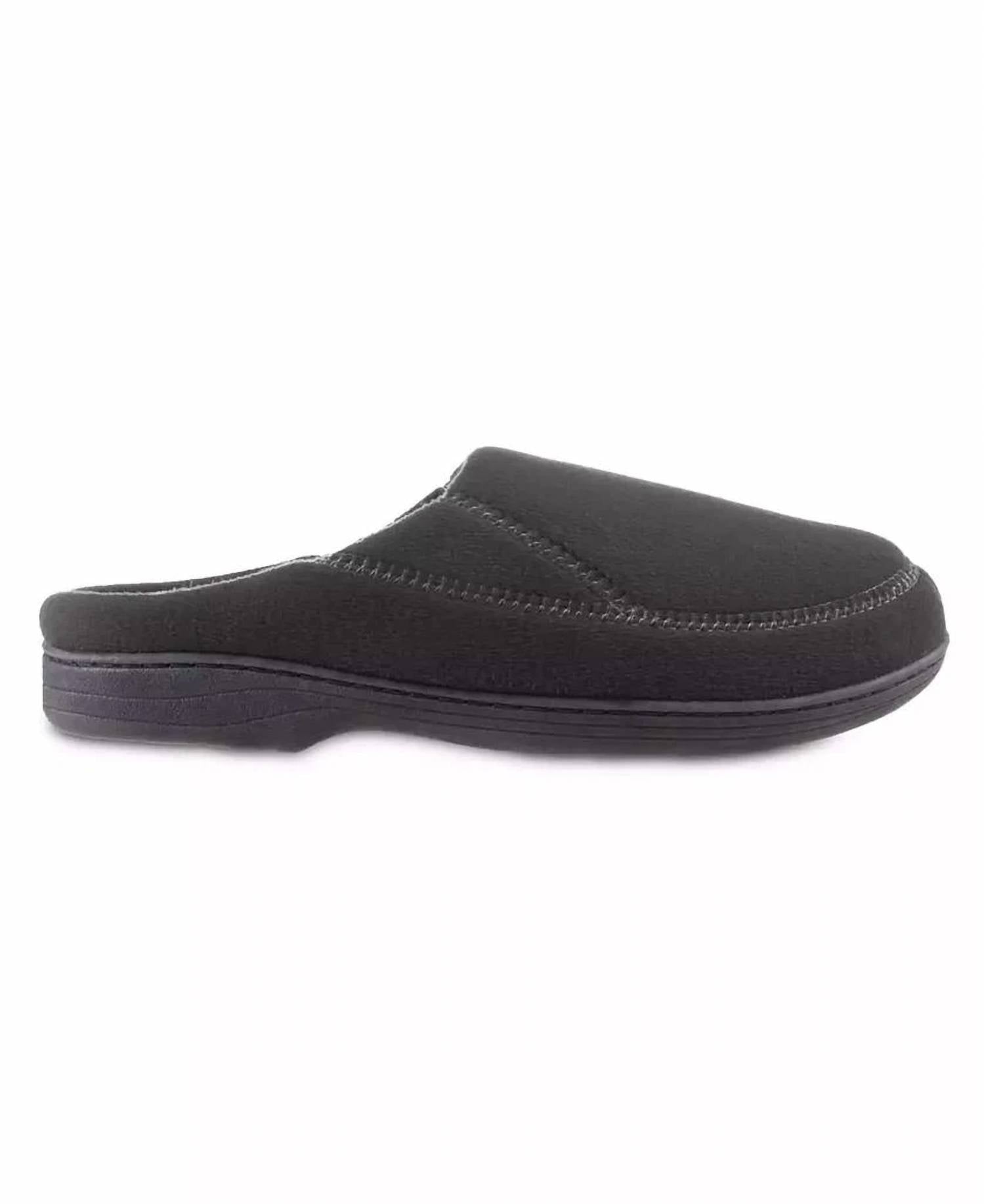 Isotoner - Men's Recycled Fleece Roman Hoodback Slippers