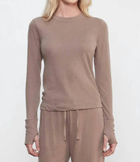 Enza Costa - Cashmere Easy Cuff Crew Top