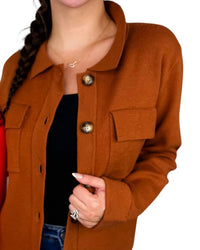 White Birch - More Importantly Rayon Blend Long Sleeve Button Up Sweater