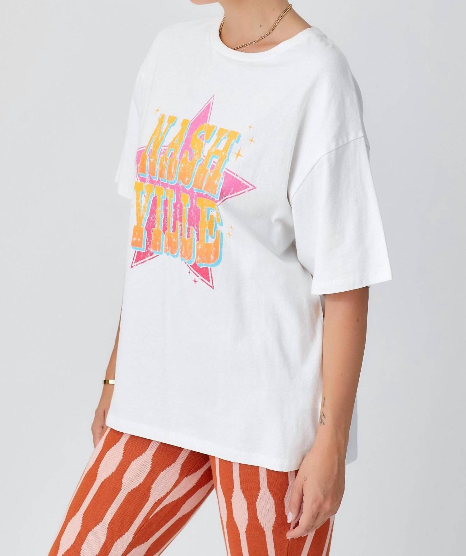 Baevely By Wellmade - Nashville Graphic Short Sleeve Tee