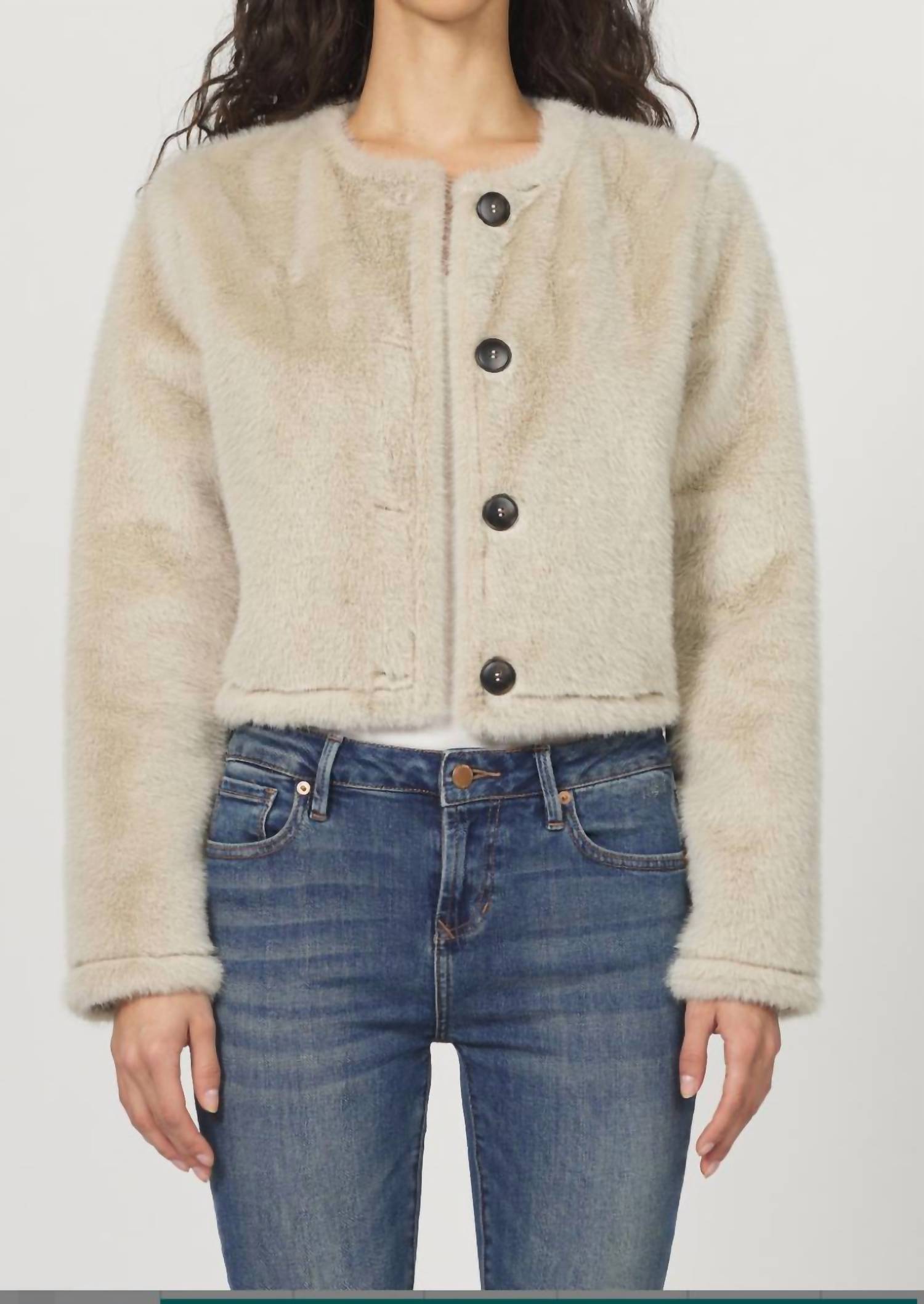 Another Love - Round Neck Fuzzy Jacket