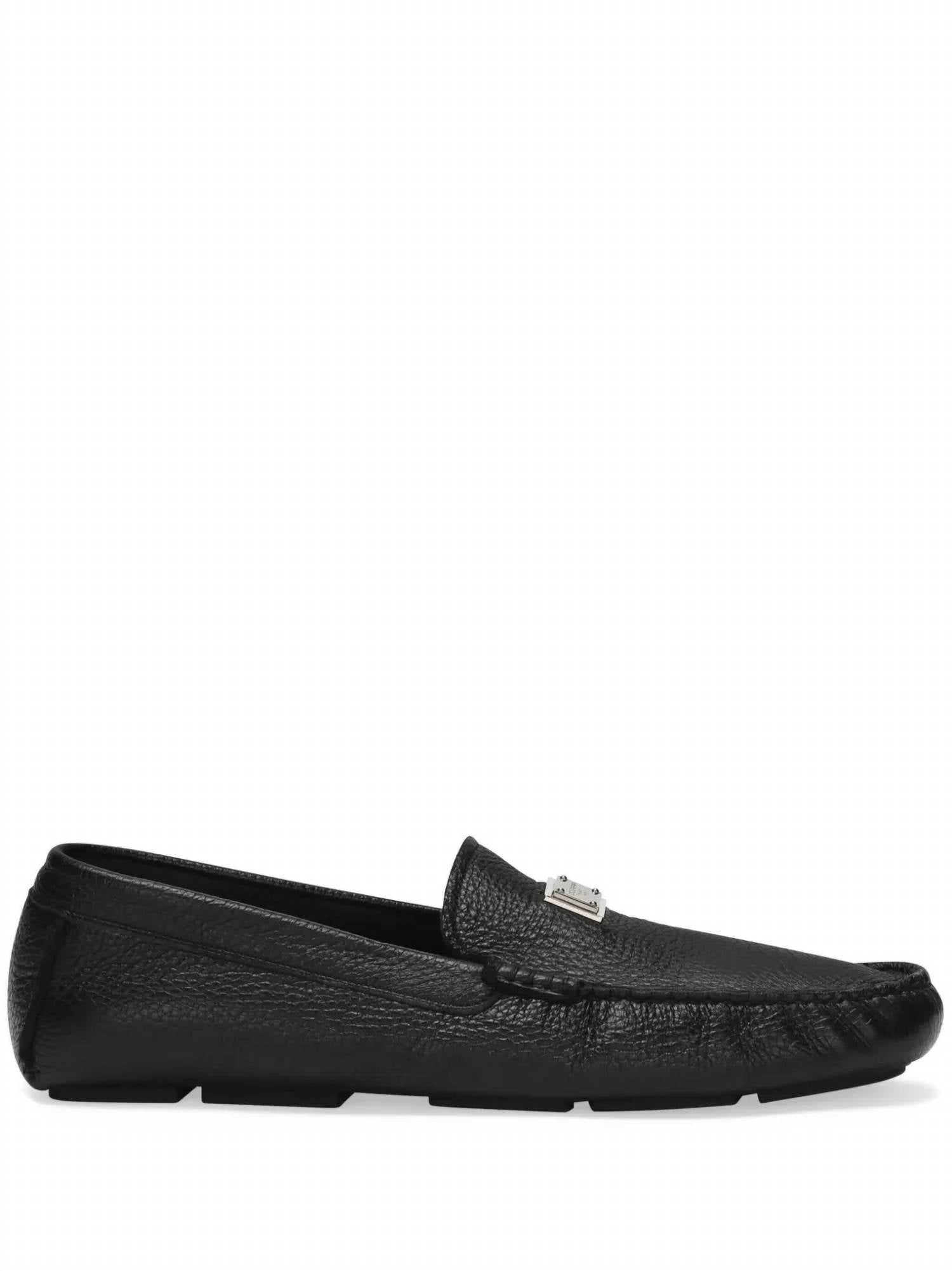 Dolce & Gabbana - Men's Logo Plaque Almond Toe Loafer