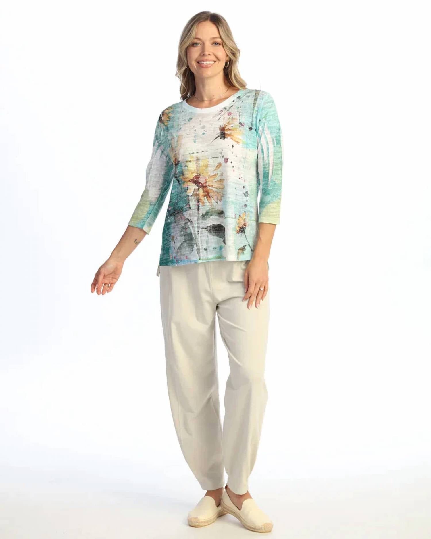 Jess & Jane - Burnout Hi-lo Tunic Top