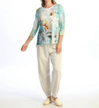 Jess & Jane - Burnout Hi-lo Tunic Top