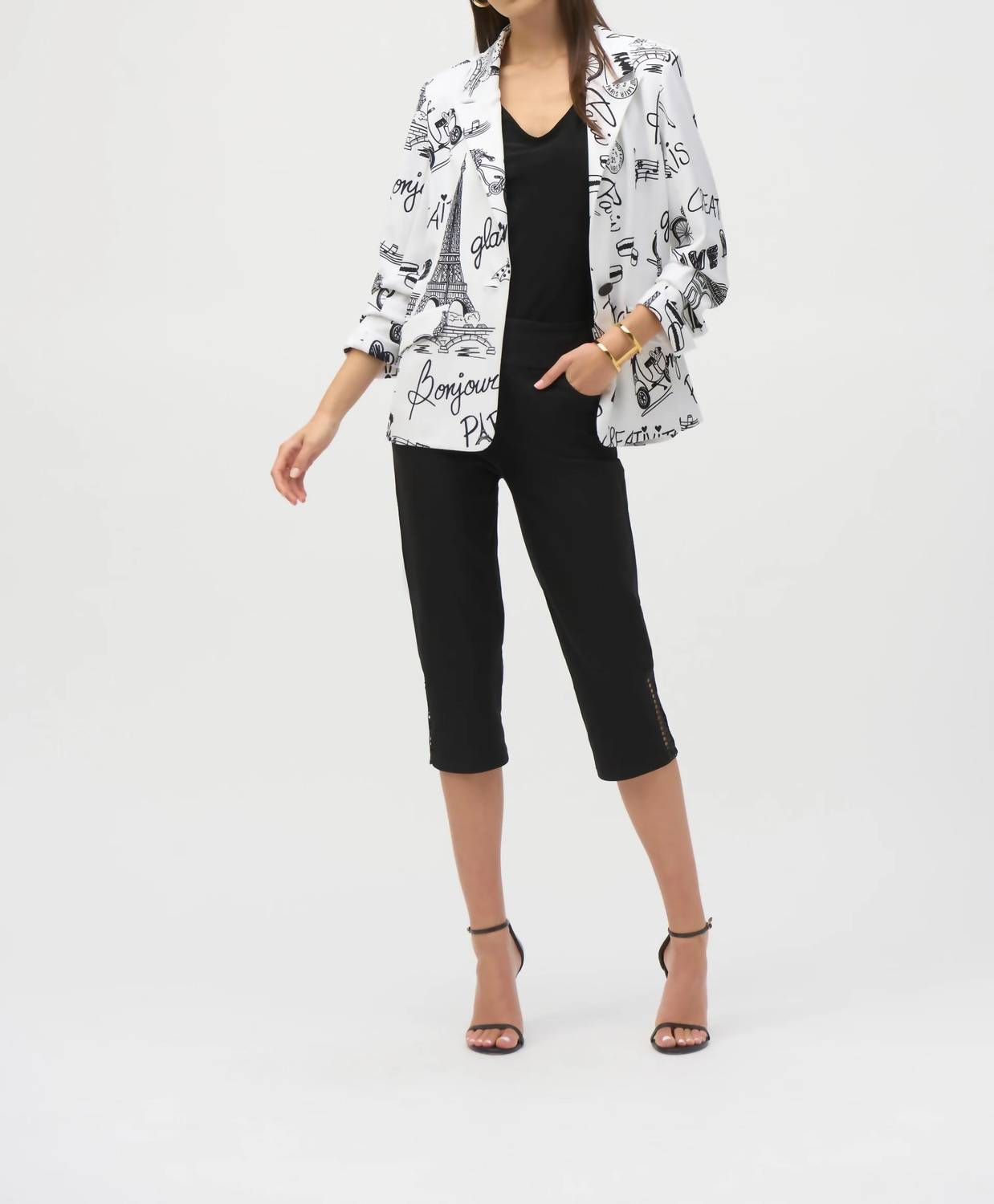 Joseph Ribkoff - Print Single Button Blazer