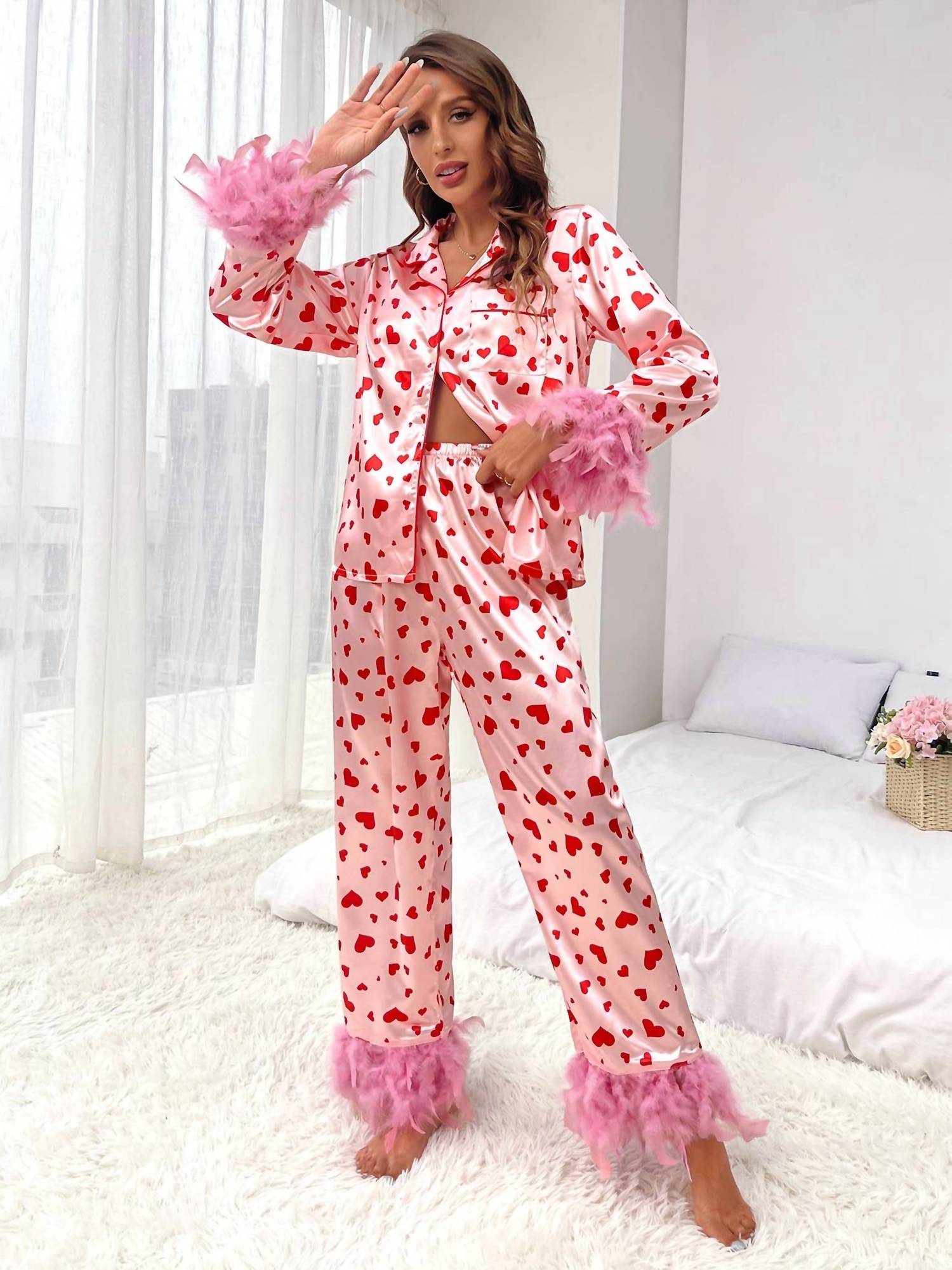 Little Trendy - Heart Printed Pajamas