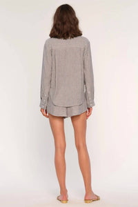 Heartloom - Cliff Striped Button Down And Short Set