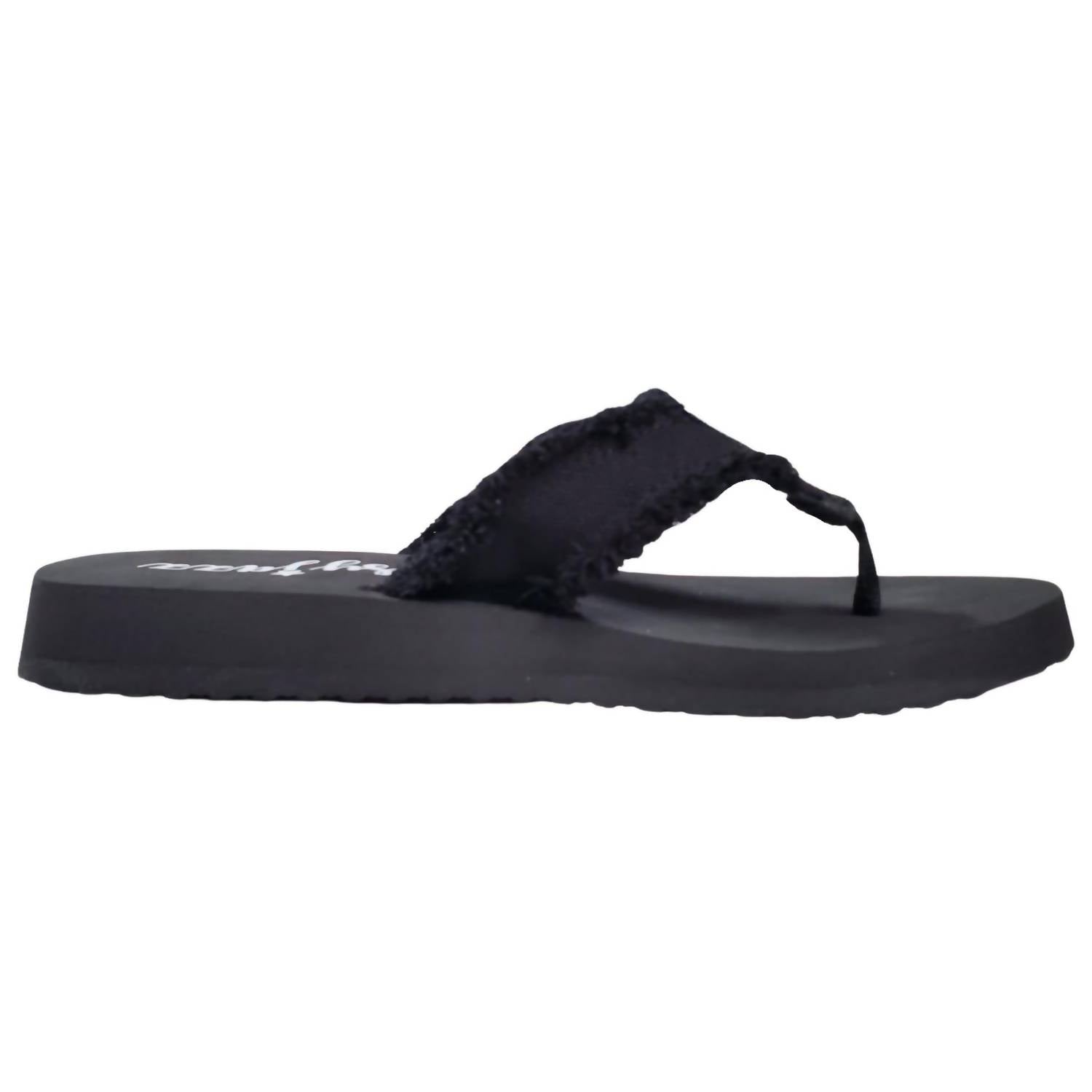 Very G - Women's Encore Frayed Top Fashion Flip Flop Sandal