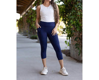 Julia Rose Nova Capri Pants With Pocket in navy - women's pants