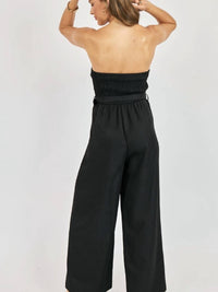Sadie & Sage - Strapless Wide Leg Jumpsuit
