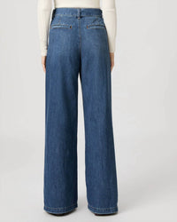 Paige - Cameron Wide Leg Jeans With Tortoise Belt