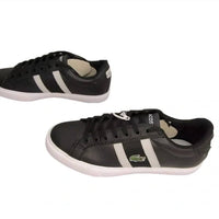 LACOSTE Women's Grad Vulc 120 Casual Flat Round Toe Low-rise Sneakers in black white - women's sneaker