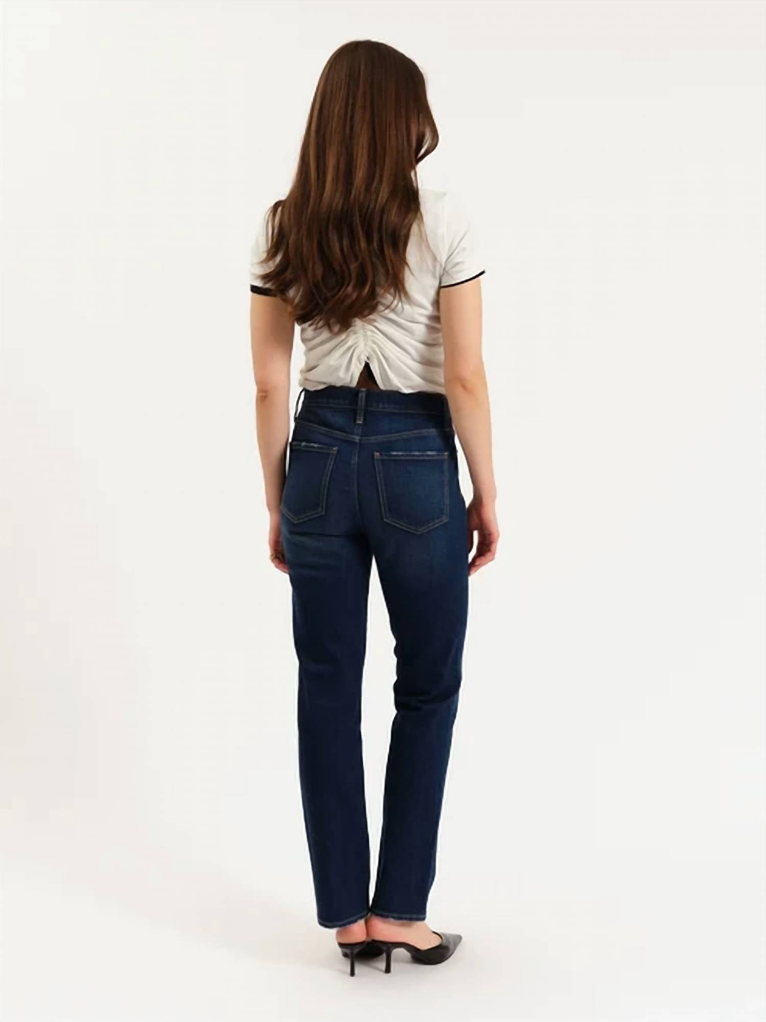 Daze - Smarty High Rise Slim Straight Jeans