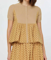 Current Air - Women's Woven Eyelet Blouse