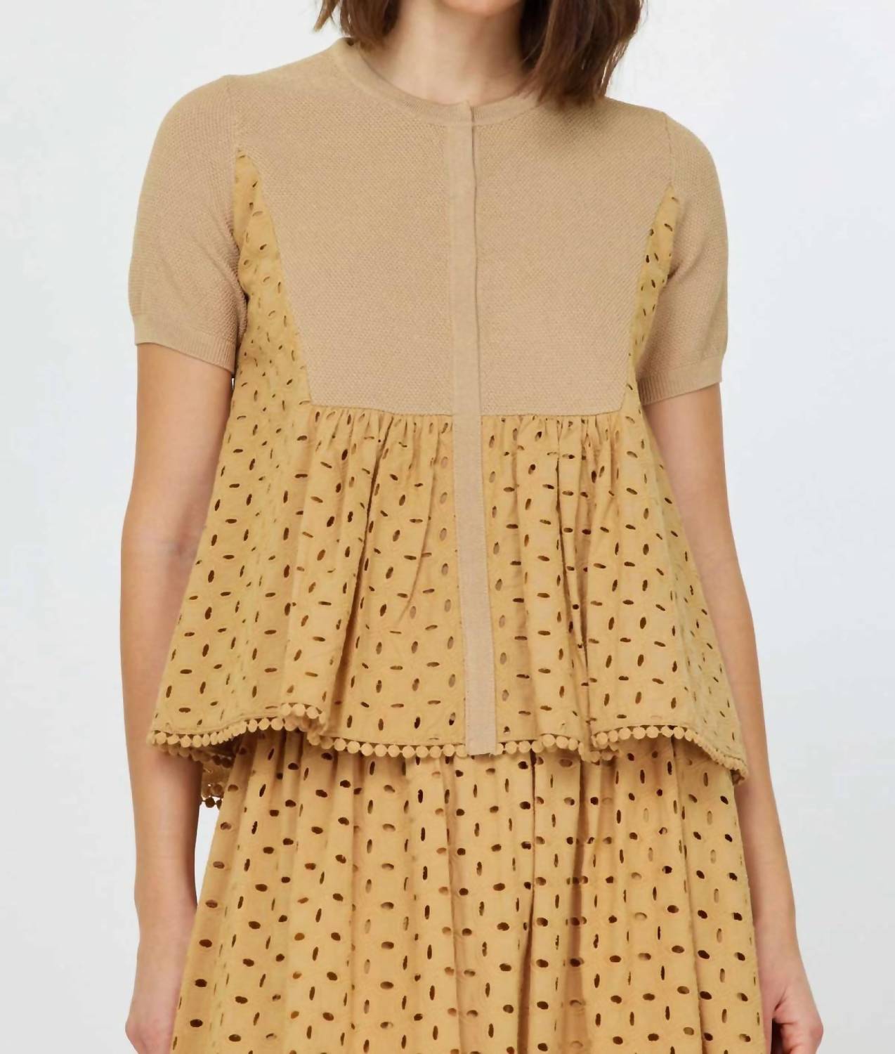 Current Air - Women's Woven Eyelet Blouse