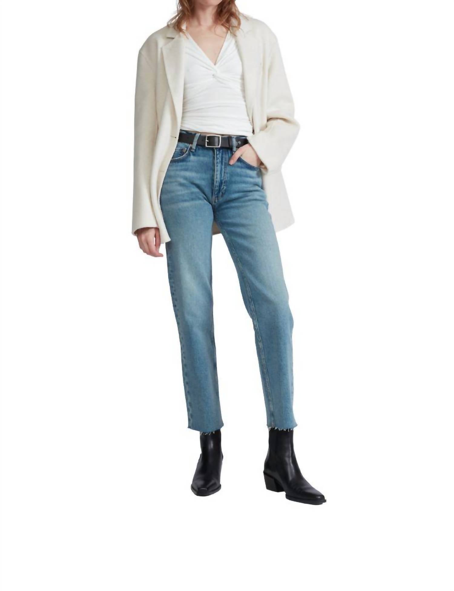 Rag & Bone - Harlow Mid Rise Ankle Straight Jeans