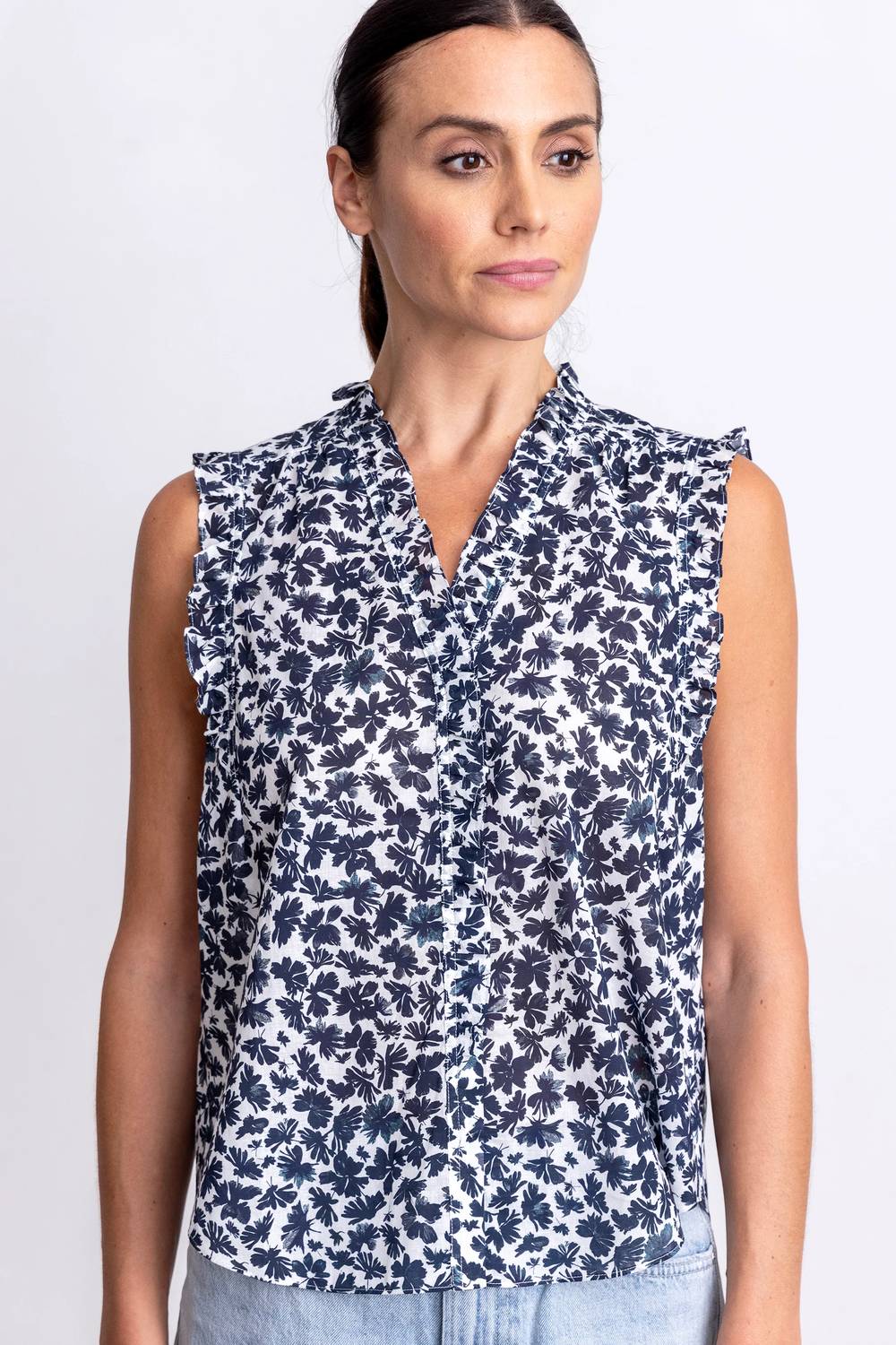 Go By Go Silk - Ruffle Me Up Blouse