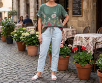 Made In Italy - Flora Linen Top