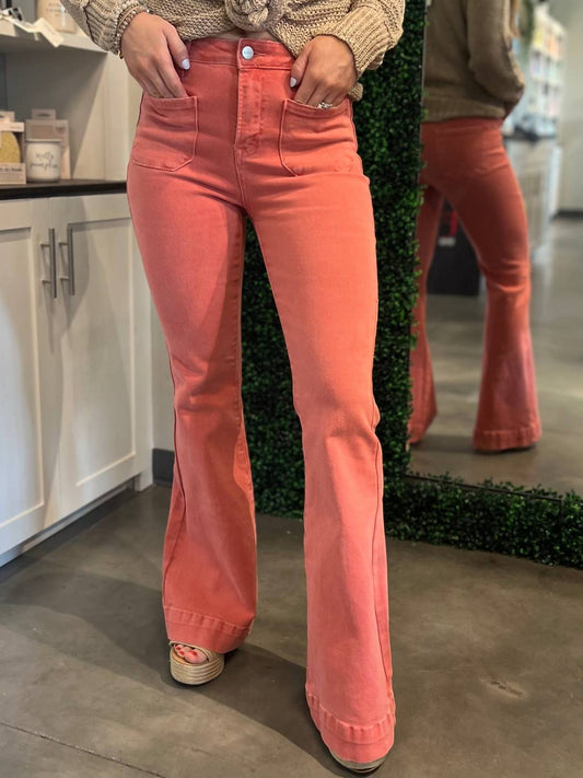 Risen - Front Pocket Bell Bottom Pants