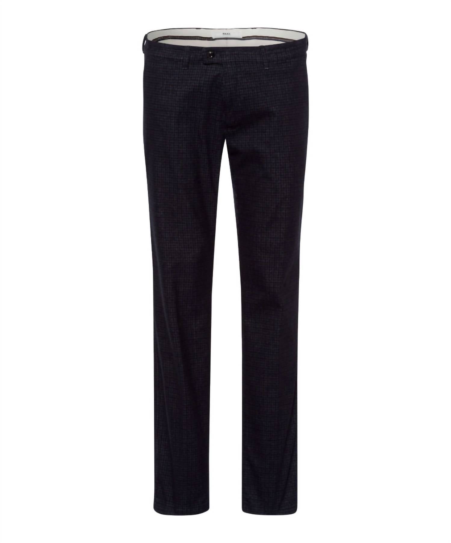 Brax - Men's Woolook Houndstooth Chuck Five Pocket Trousers