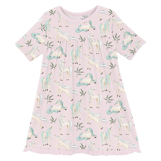 Kickee - Baby Girl's Classic Short Sleeve Swing Dress