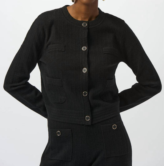 Joseph Ribkoff - Crew Neck Button-front Jacket