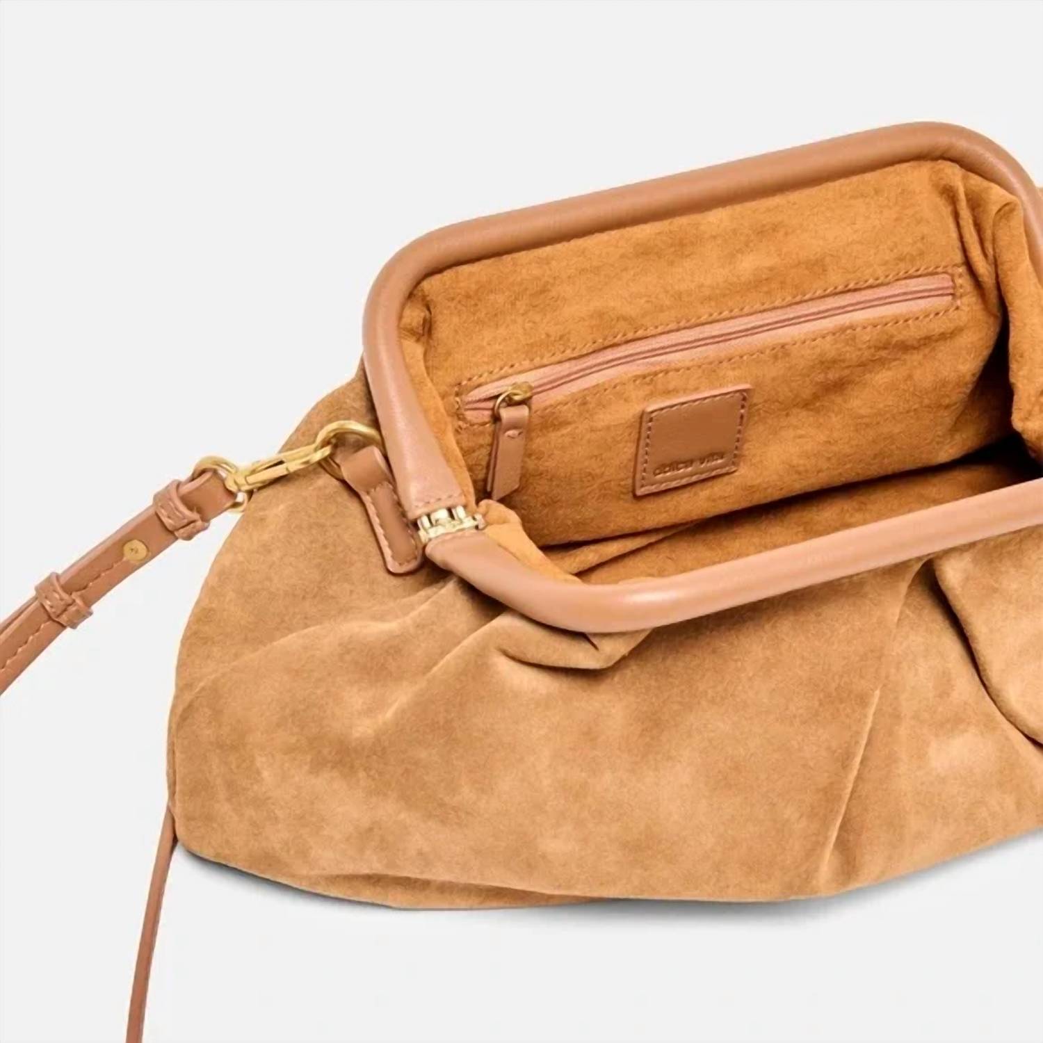 Dolce Vita Women's Sahara Handbag in cognac suede - women's bag - alternate view