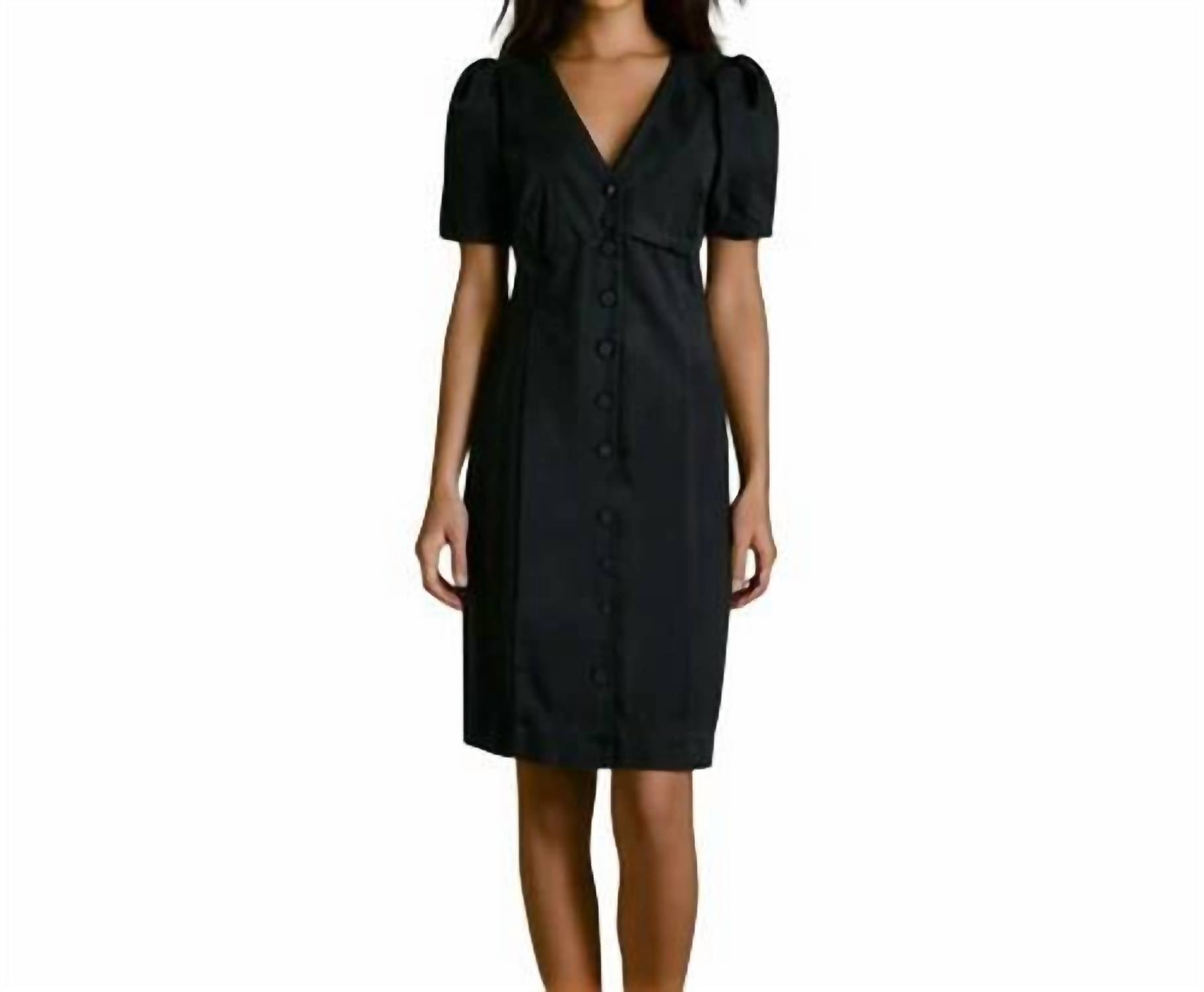 J.Crew - Button-front Puff-sleeve Mini Dress