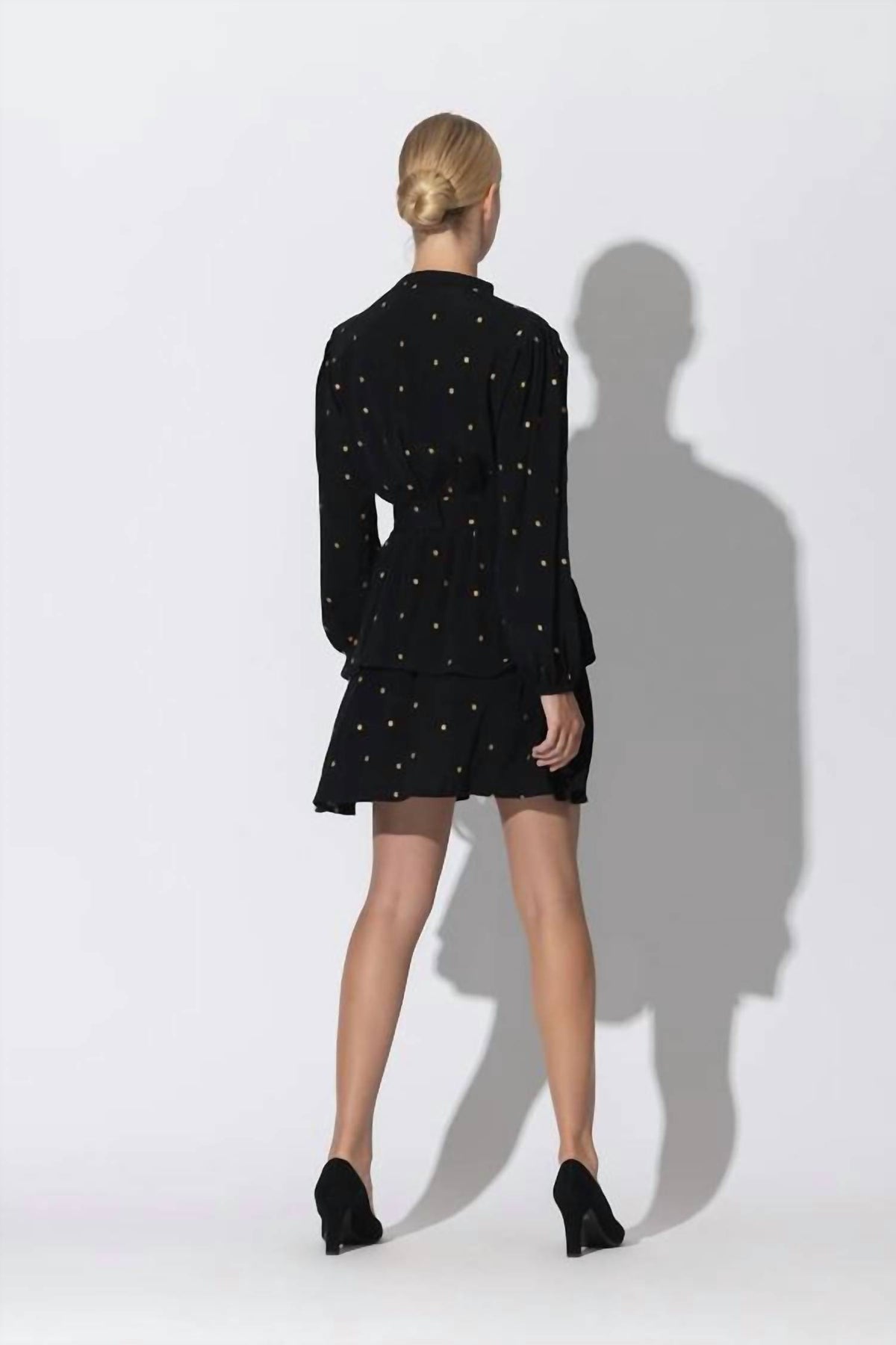Lusana - Ilza V-Neck Mini Dress