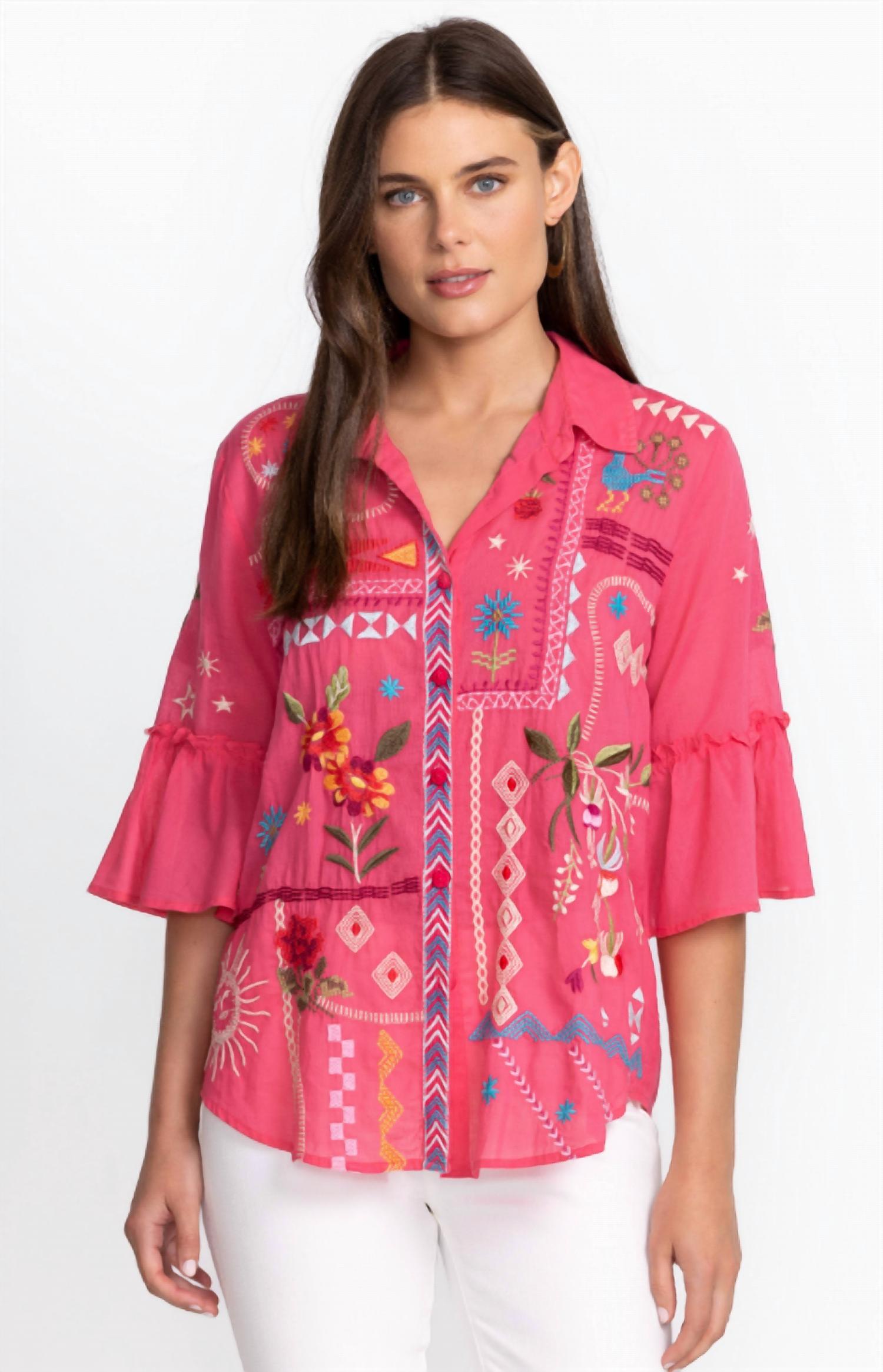 Johnny Was - Lyonne Ruffle Sleeve Shirt